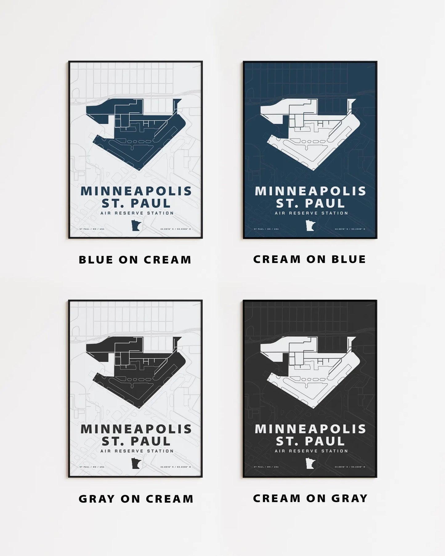 Minneapolis St. Paul Air Reserve Station Map Print