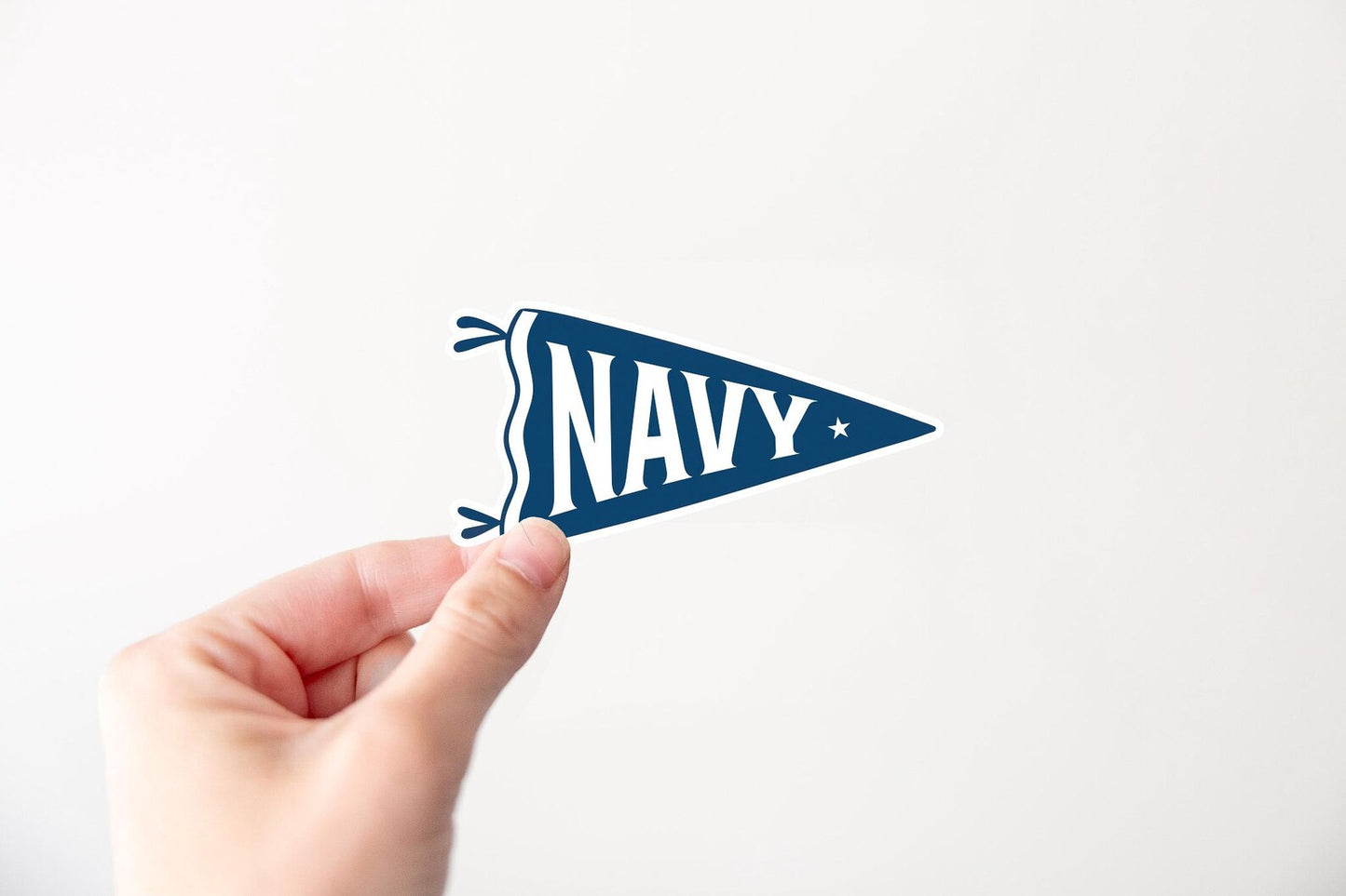 Navy Pennant Vinyl Sticker