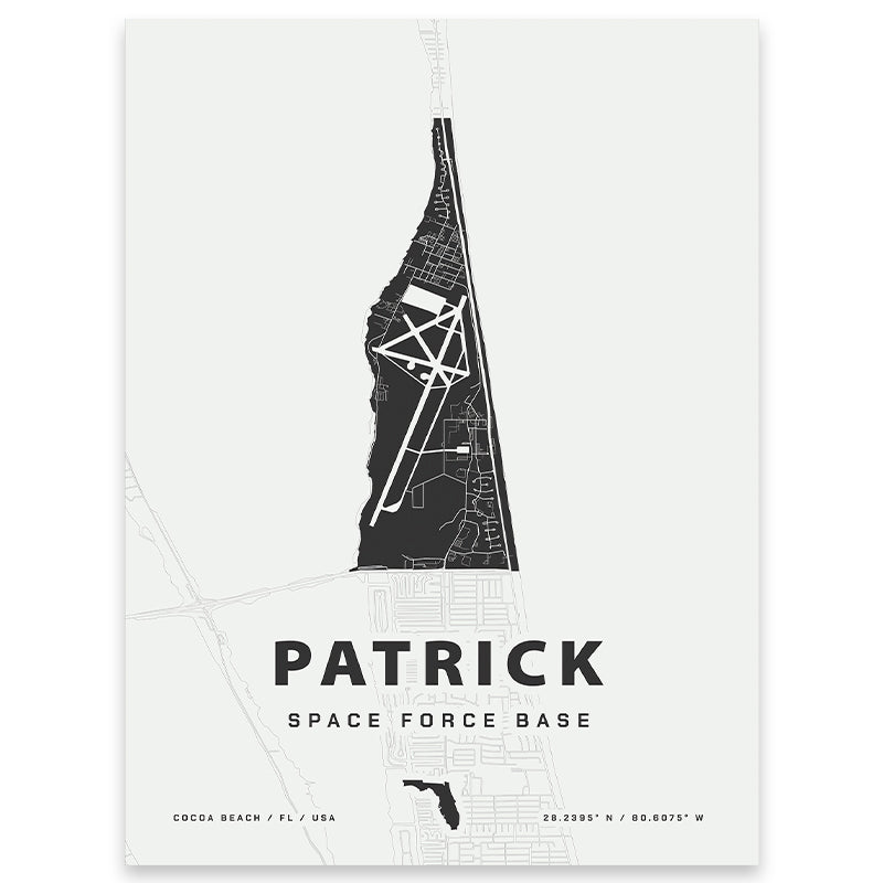 Patrick Space Force Base Map Print
