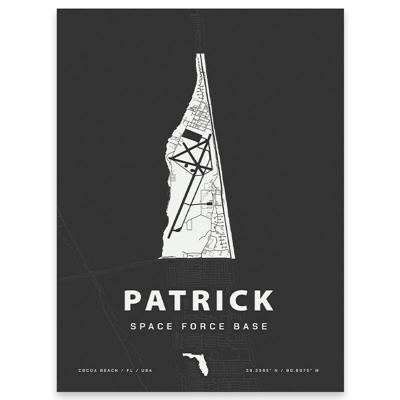 Patrick Space Force Base Map Print