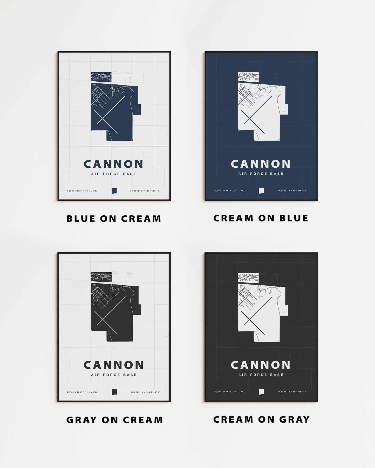 Cannon Air Force Base Map Print