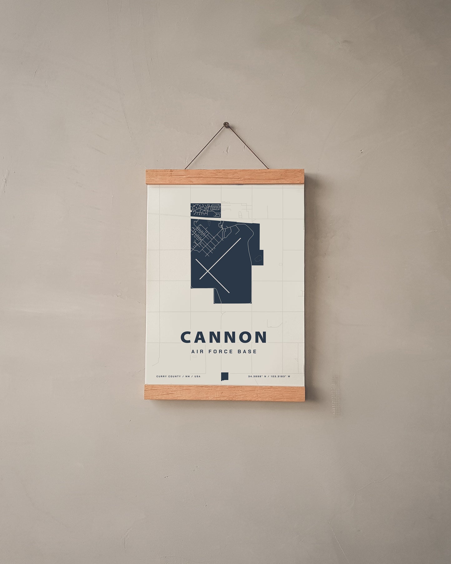 Cannon Air Force Base Map Print