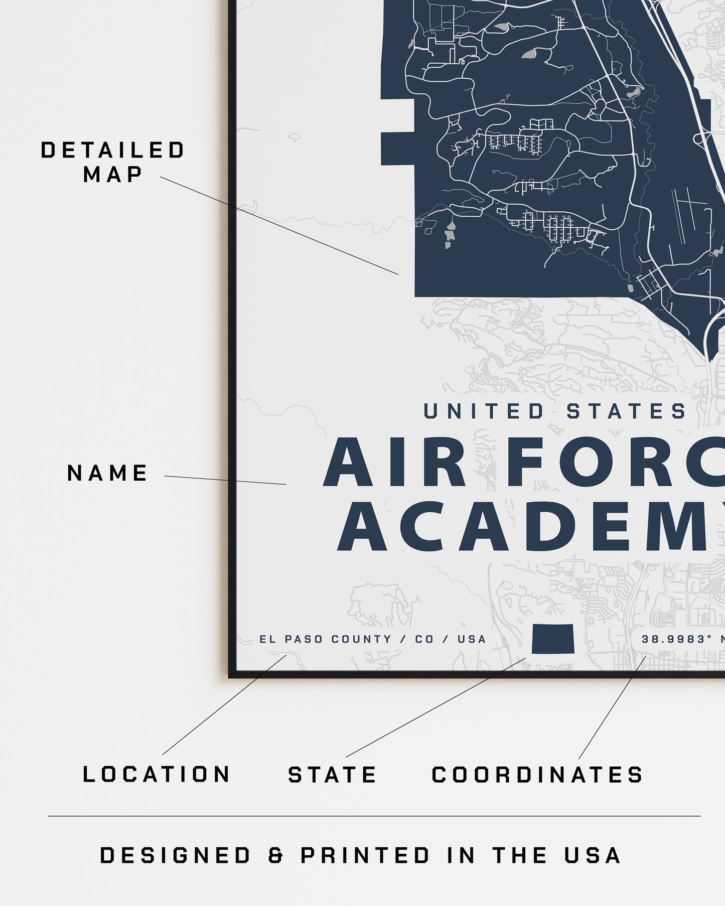Air Force Academy Map Print