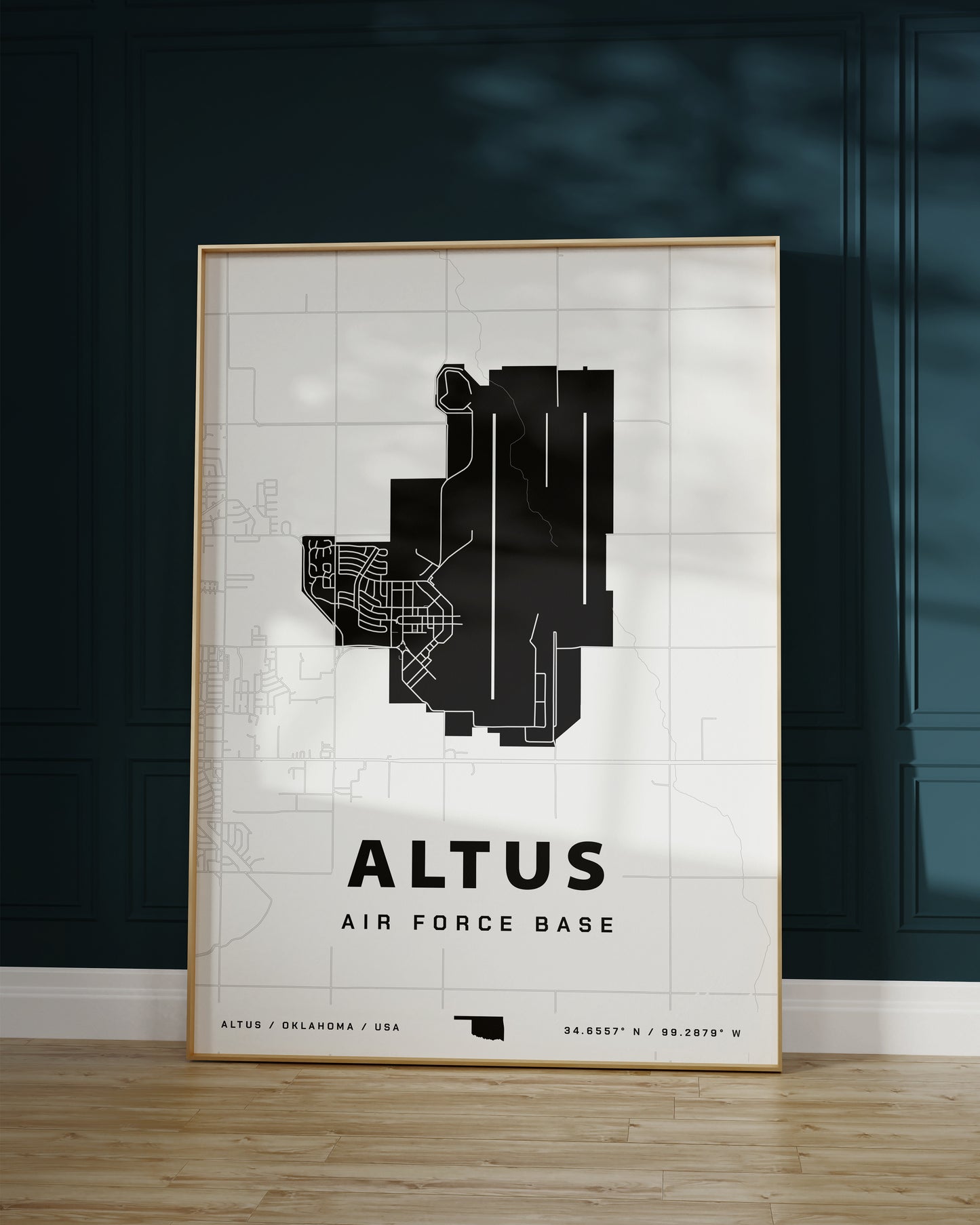 Altus Air Force Base Map Print