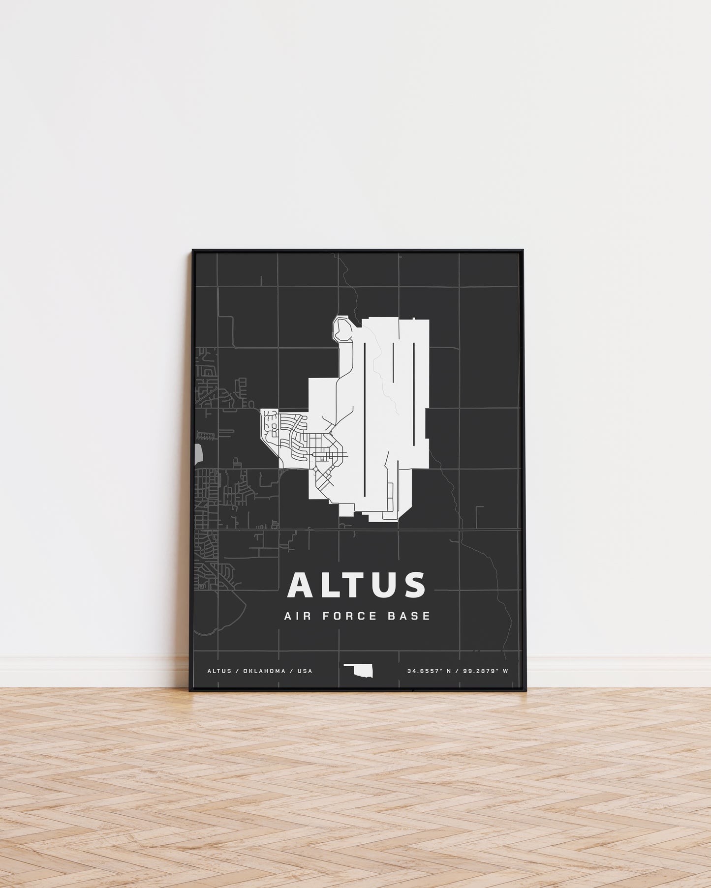 Altus Air Force Base Map Print