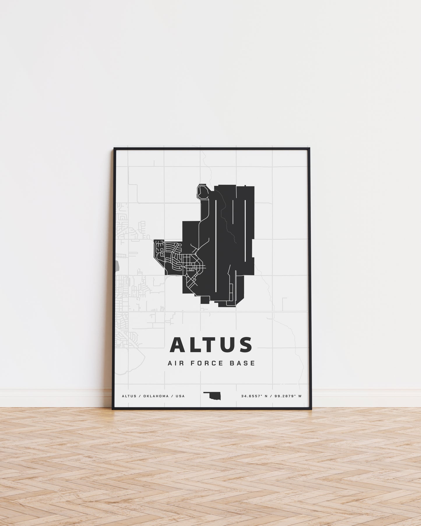 Altus Air Force Base Map Print