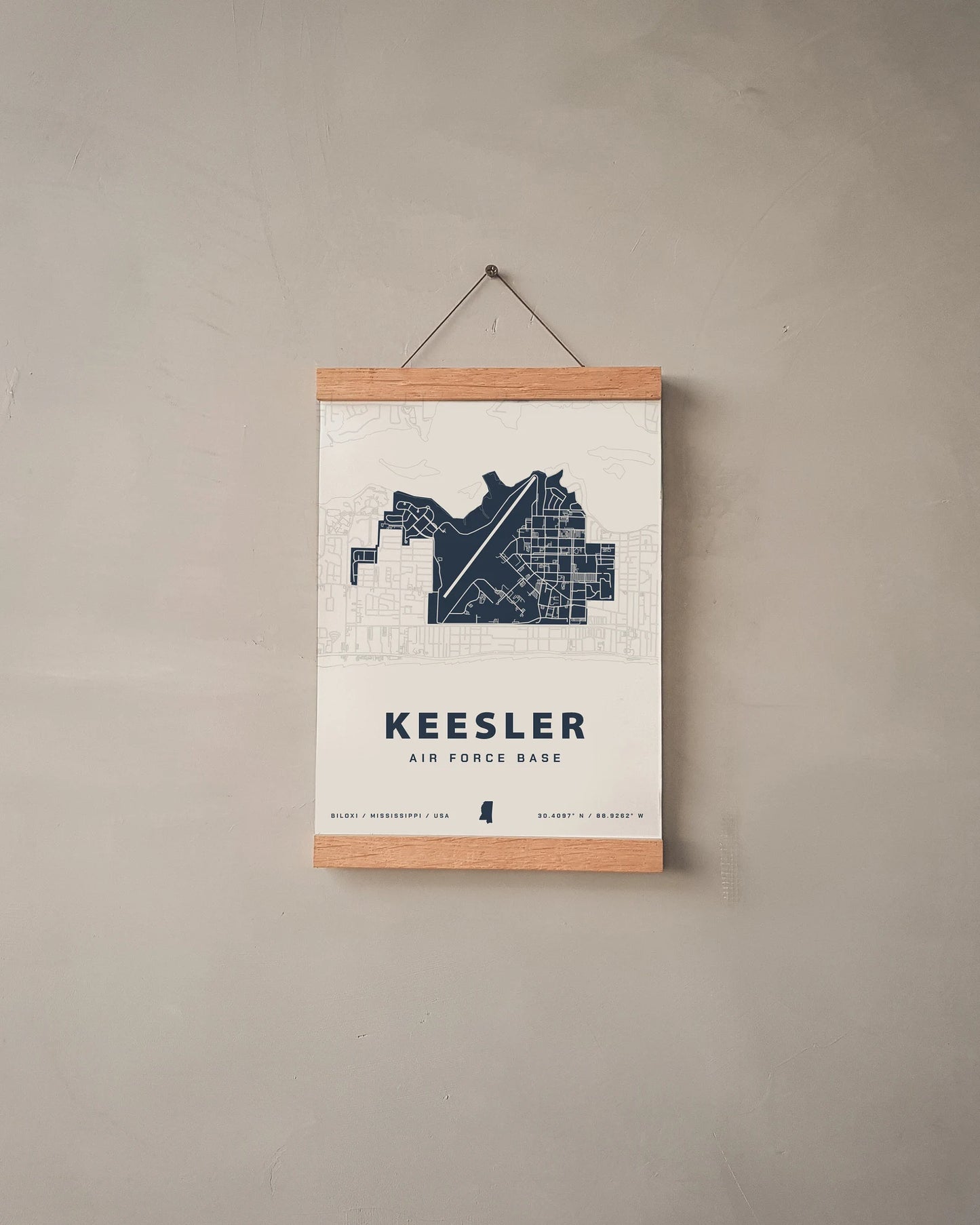 Keesler Air Force Base map print