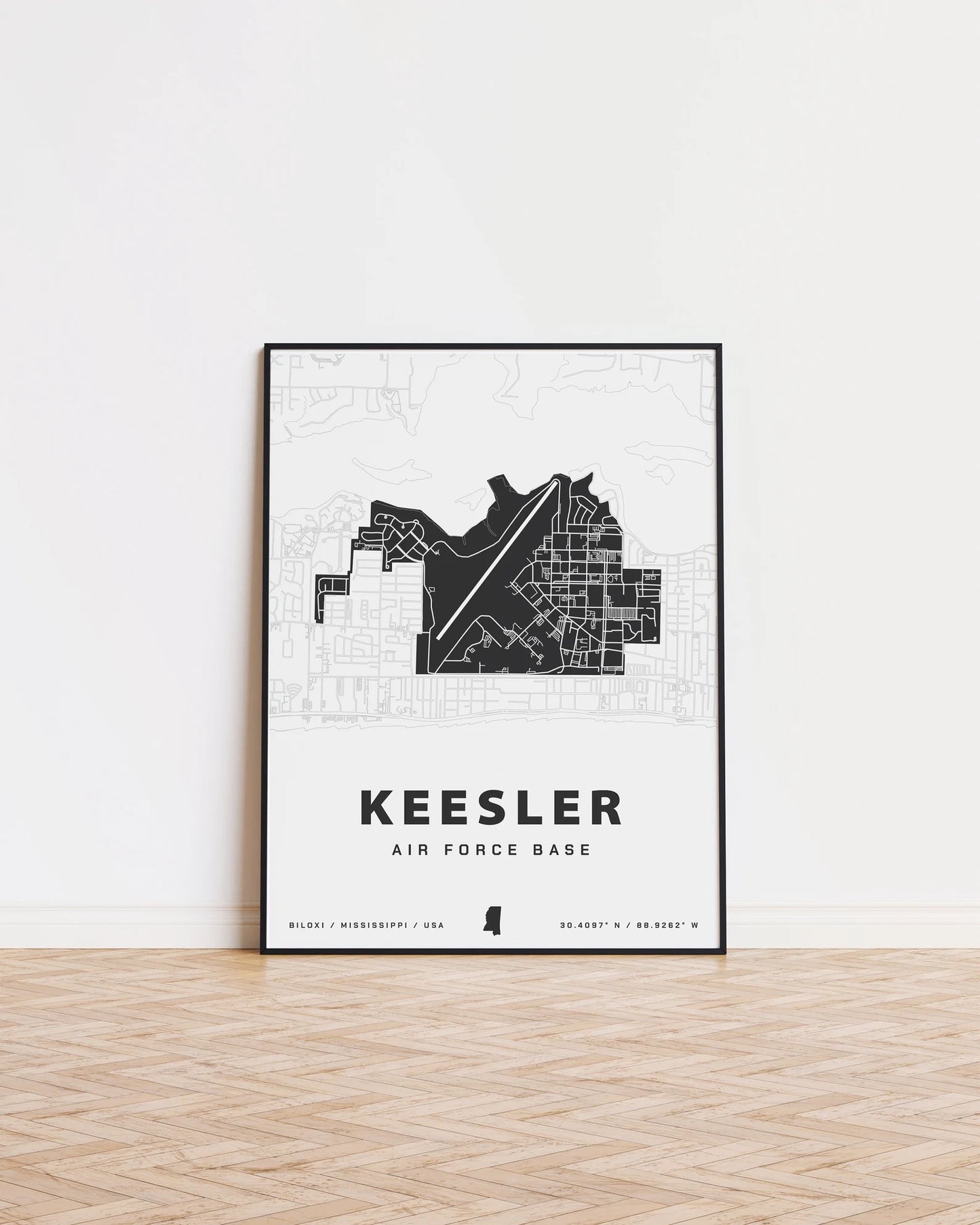 Keesler Air Force Base map print