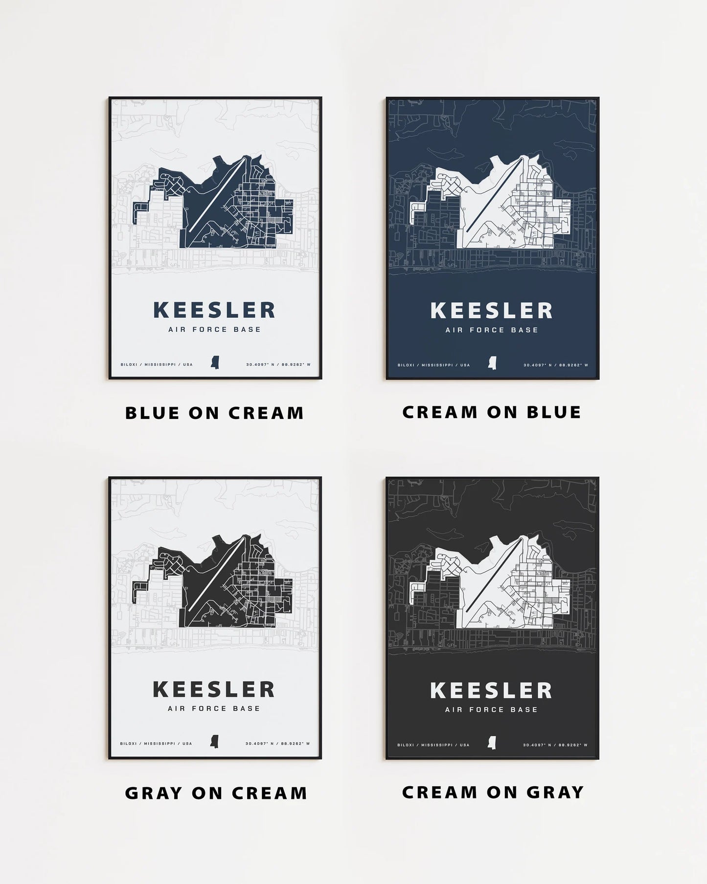 Keesler Air Force Base map print