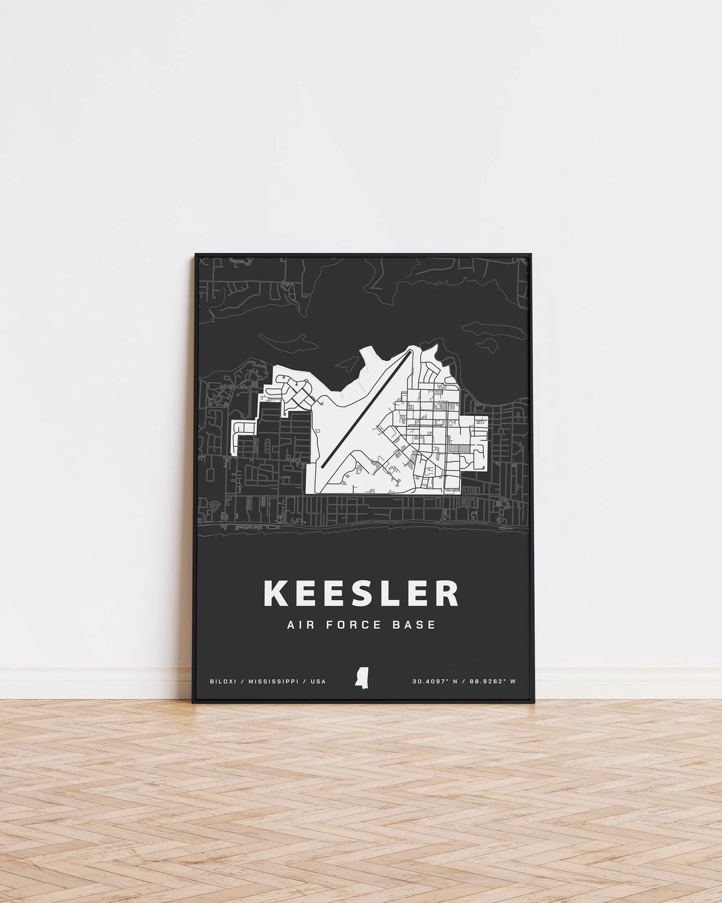Keesler Air Force Base map print