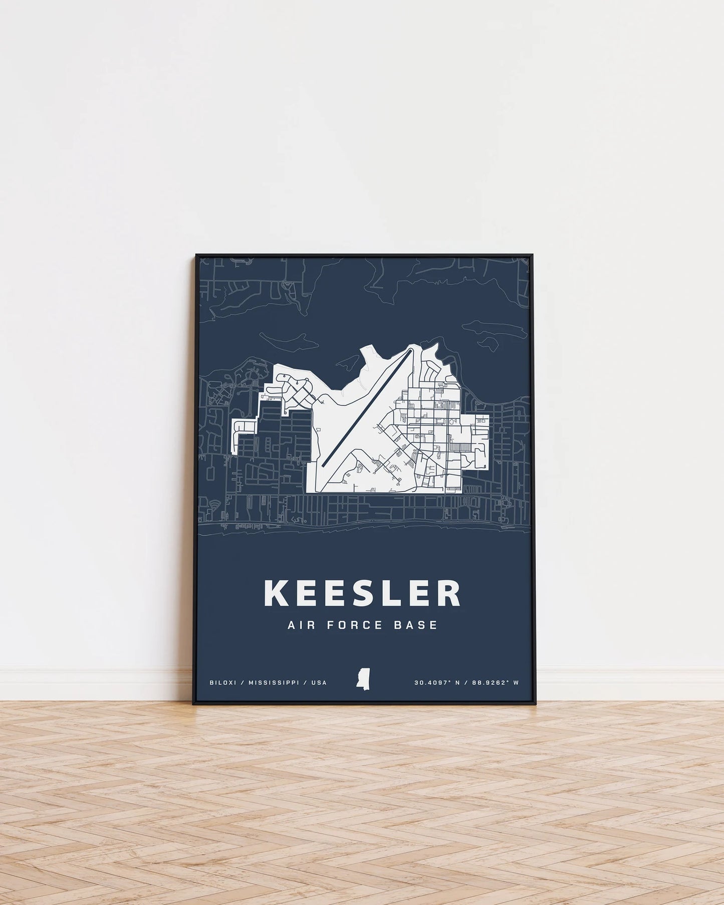 Keesler Air Force Base map print