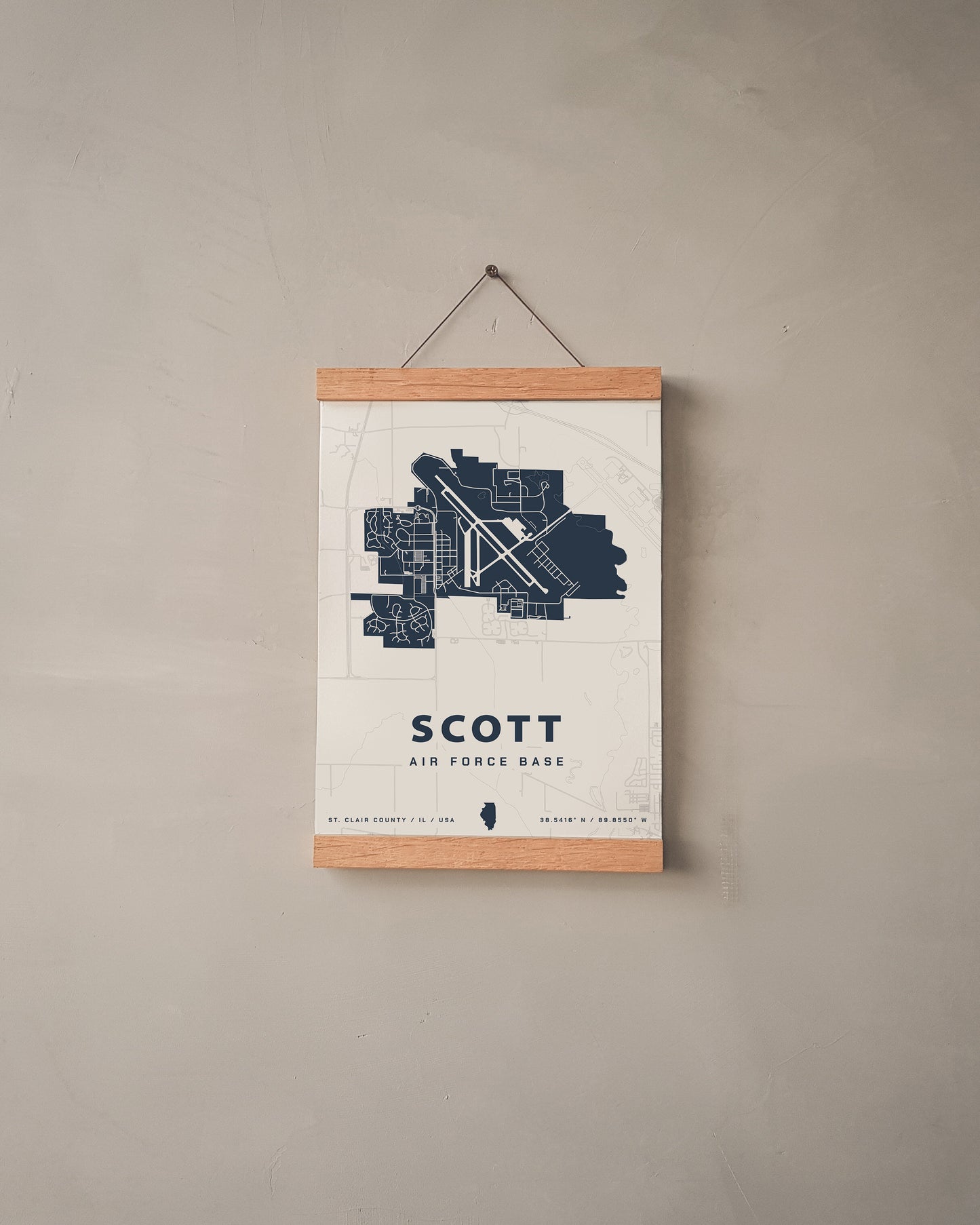 Scott Air Force Base Map Print