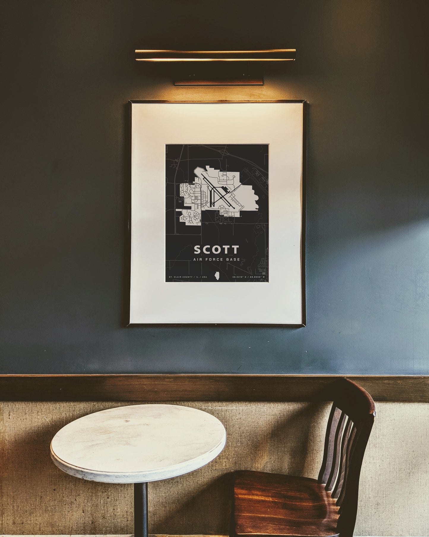 Scott Air Force Base Map Print