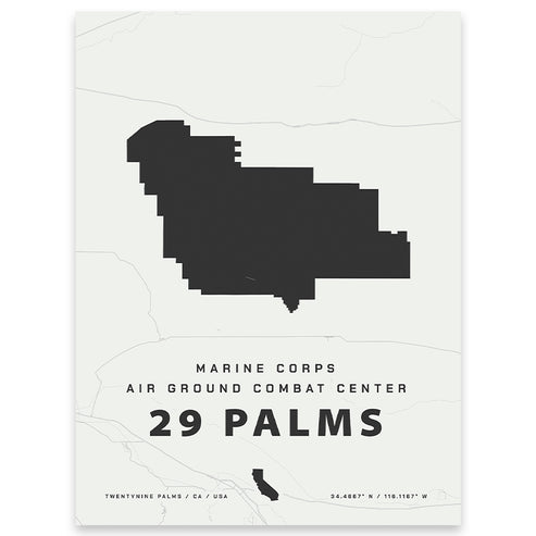 MCAGCC 29 Palms Map Print | Home Base Maps