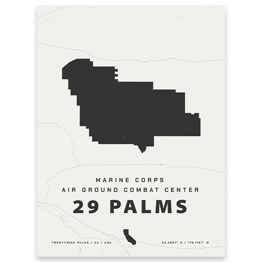 MCAGCC 29 Palms Map Print