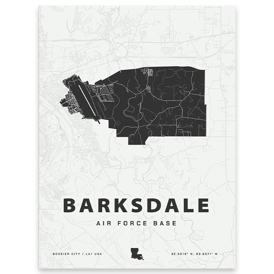 Barksdale Air Force Base Map Print