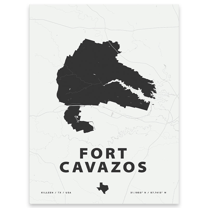 Fort Cavazos Map Print Home Base Maps