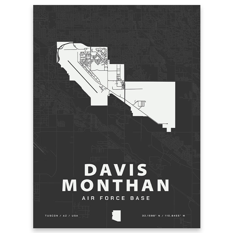 Davis-Monthan Air Force Base Map Print