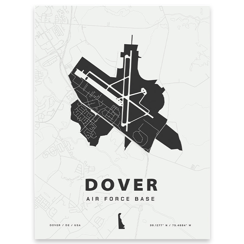 Dover Air Force Base Map Print