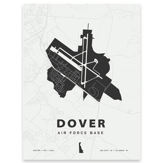 Dover Air Force Base Map Print