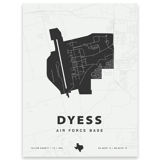 Dyess Air Force Base Map Print