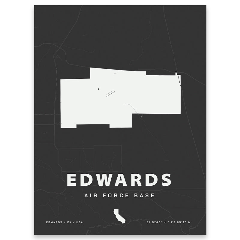 Edwards Afb Map.pdf Edwards Air Force Base Map Print | Home Base Maps
