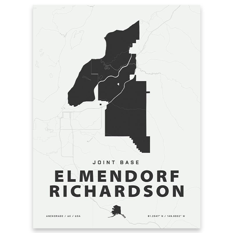 Joint Base Elmendorf Richardson Map Print
