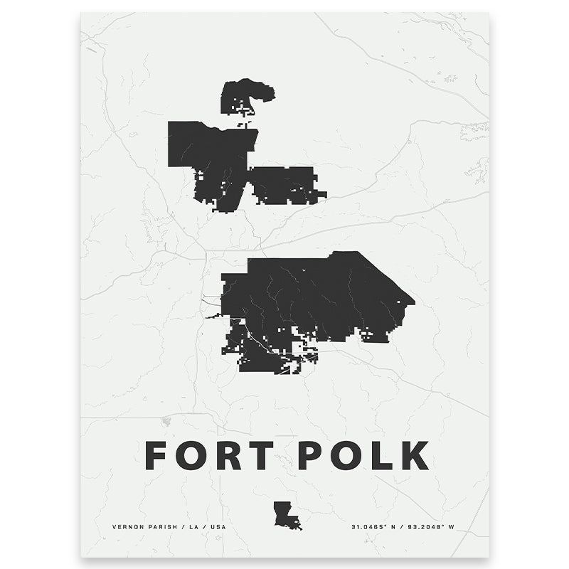 Fort Polk Map Print | Home Base Maps