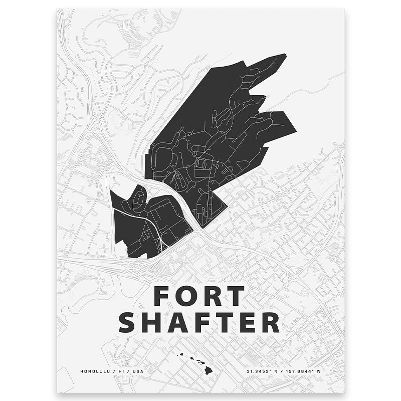Fort Shafter Map Print | Home Base Maps
