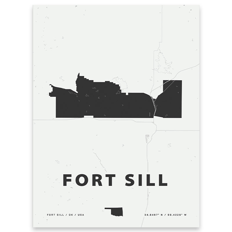 Fort Sill Map Print