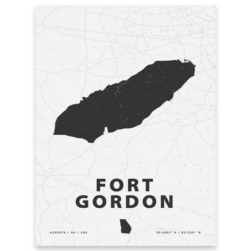Fort Gordon Map Print | Home Base Maps