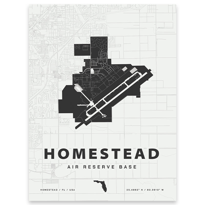 Homestead Air Reserve Base Map Print | Home Base Maps