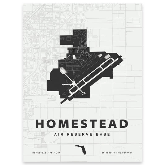 Homestead Air Reserve Base Map Print