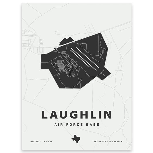 Laughlin Air Force Base Map Print