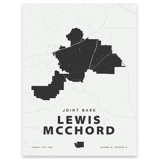 Joint Base Lewis McChord Map Print