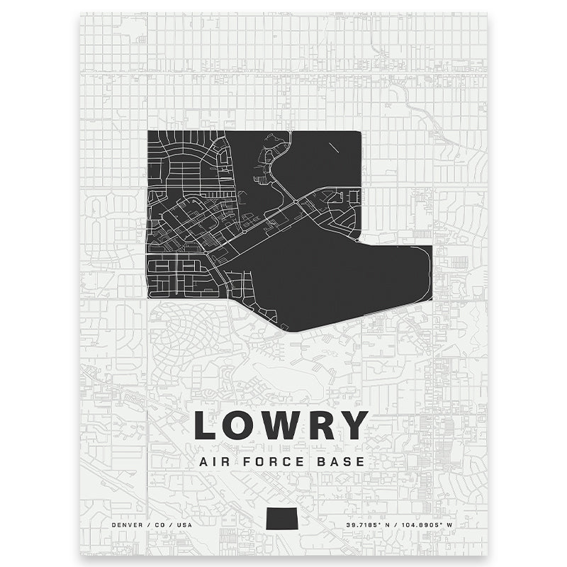 Lowry Air Force Base Map Print | Home Base Maps