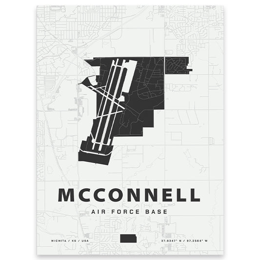 McConnell Air Force Base Map Print
