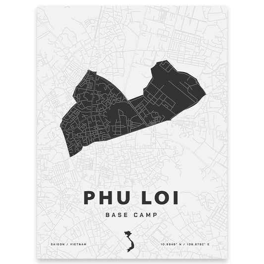 Phu Loi Base Camp Map Print