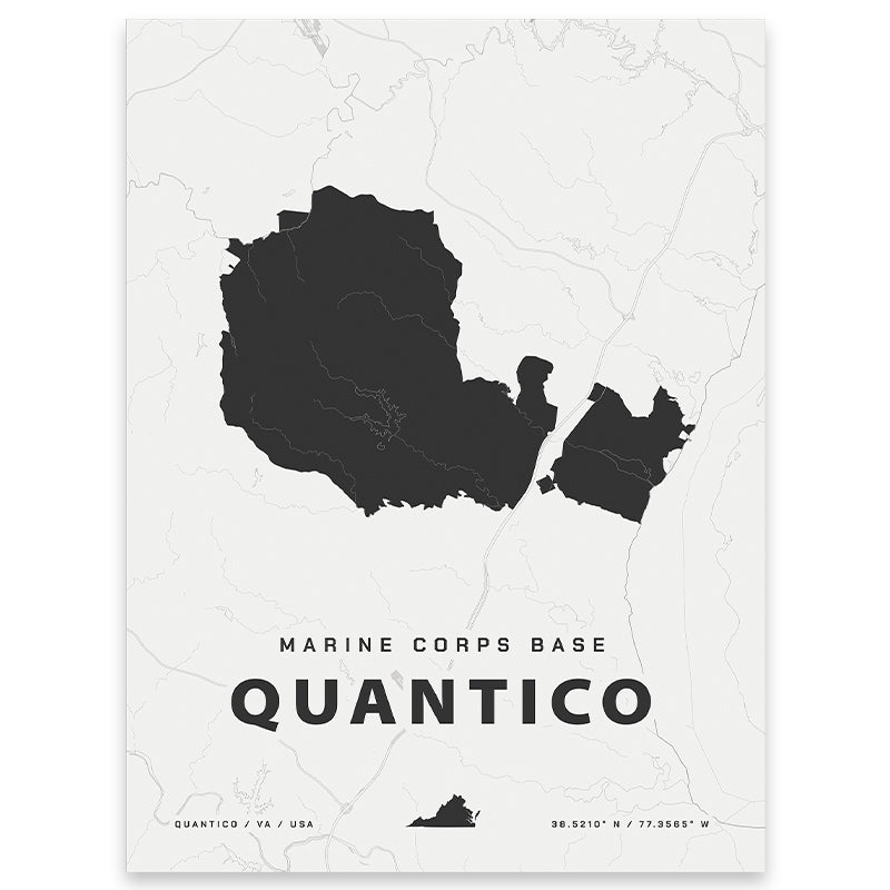 Marine Corps Base Quantico Map Print | Home Base Maps