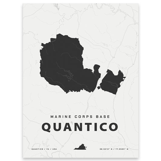 Marine Corps Base Quantico Map Print