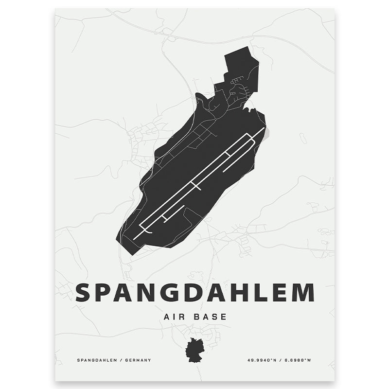 Spangdahlem Air Base Map Print 