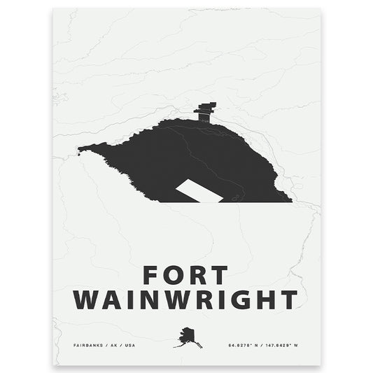 Fort Wainwright Map Print