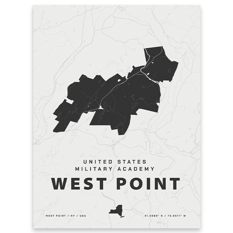 USMA West Point Map Print | Home Base Maps