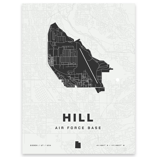 Hill Air Force Base Map Print