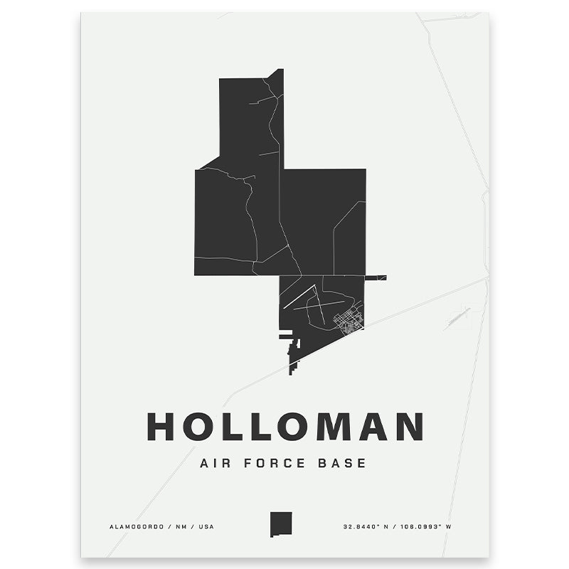 Holloman Air Force Base Map Print | Home Base Maps