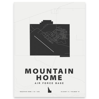 Mountain Home Air Force Base Map Print