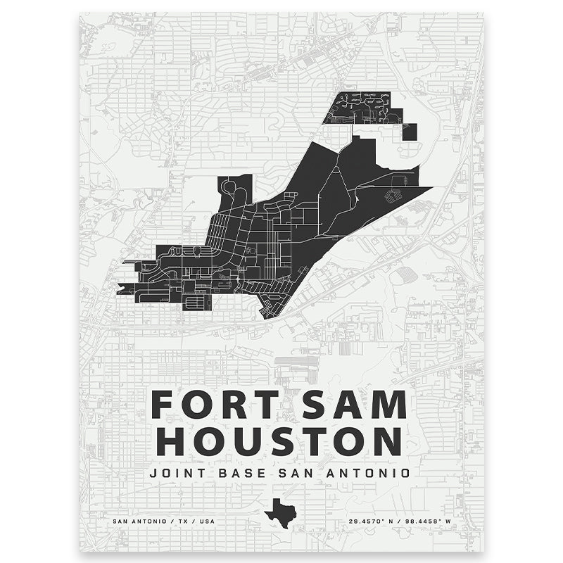 Fort Sam Houston Map Print | Home Base Maps