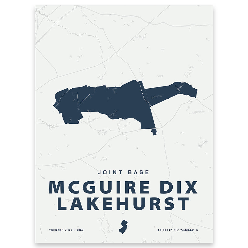 Joint Base McGuire-Dix-Lakehurst Map Print | Home Base Maps