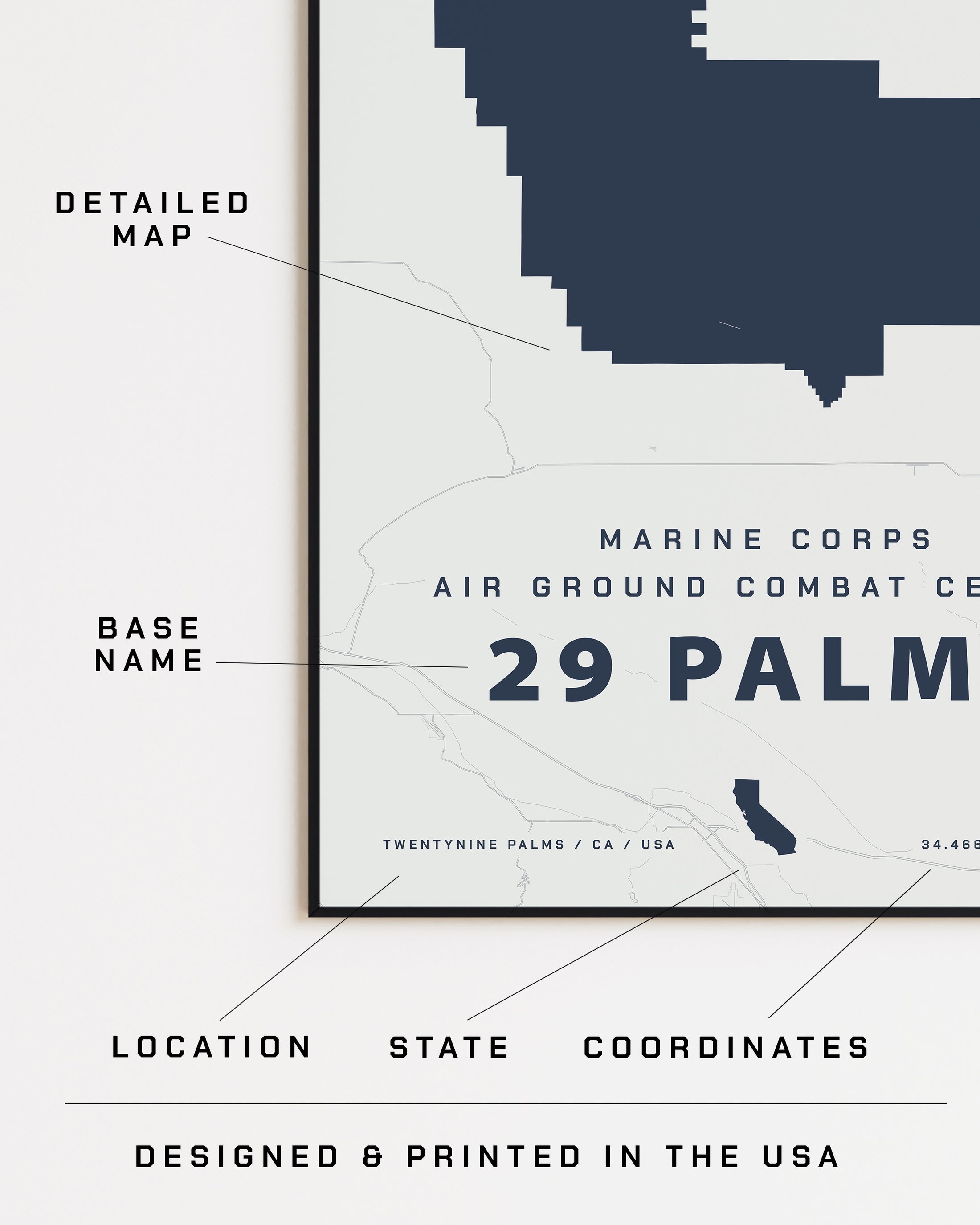 MCAGCC 29 Palms Map Print | Home Base Maps