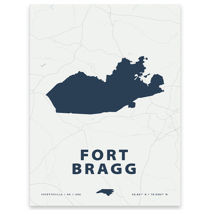 Fort Bragg Map Print